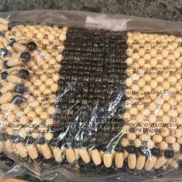 Seychelles Black and Cream Beaded Bag - Picture 5 of 5